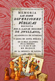 Memoria sobre las diversiones p�blicas - Jovellanos, Gaspar Melchor de